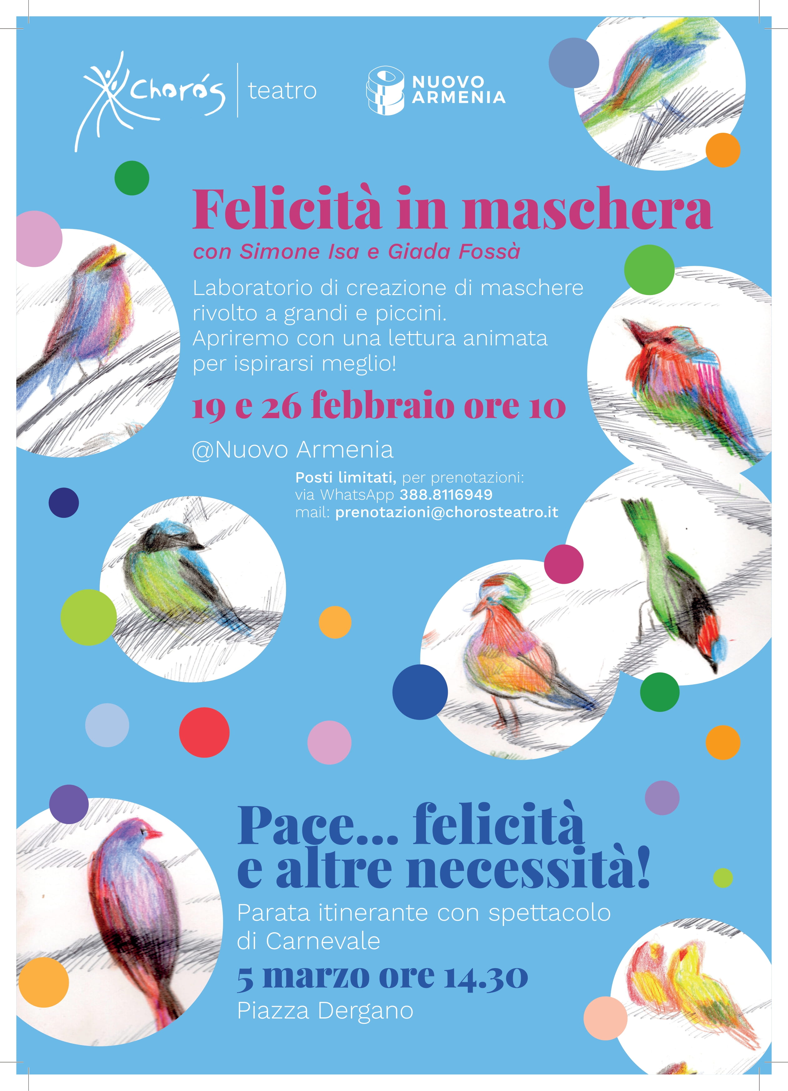 “Pace… felicità e altre necessità” – Spettacolo/parata con la partecipazione dei cittadini del quartiere.