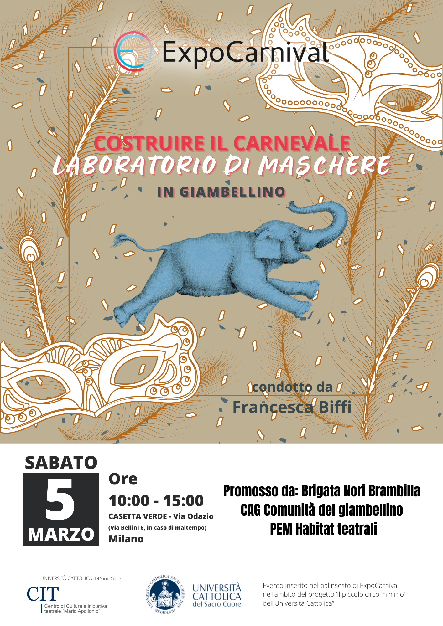 COSTRUIRE IL CARNEVALE – LABORATORIO DI MASCHERE IN GIAMBELLINO